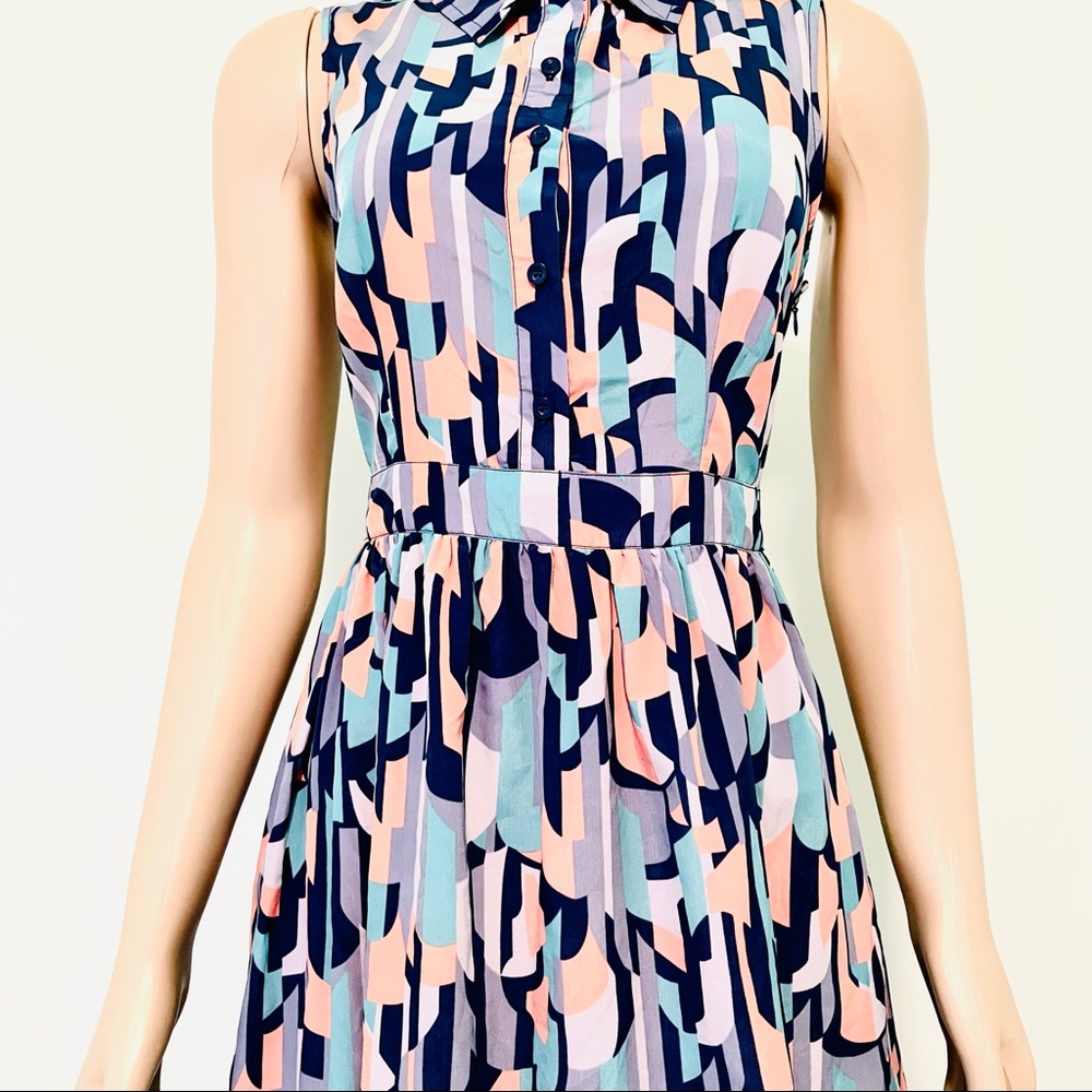 Stylish Multicolor Patterned Dress - Picture 3 of 6